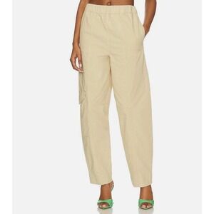 Ganni Barrel Leg Cargo Pants Women's 38 Light Tan